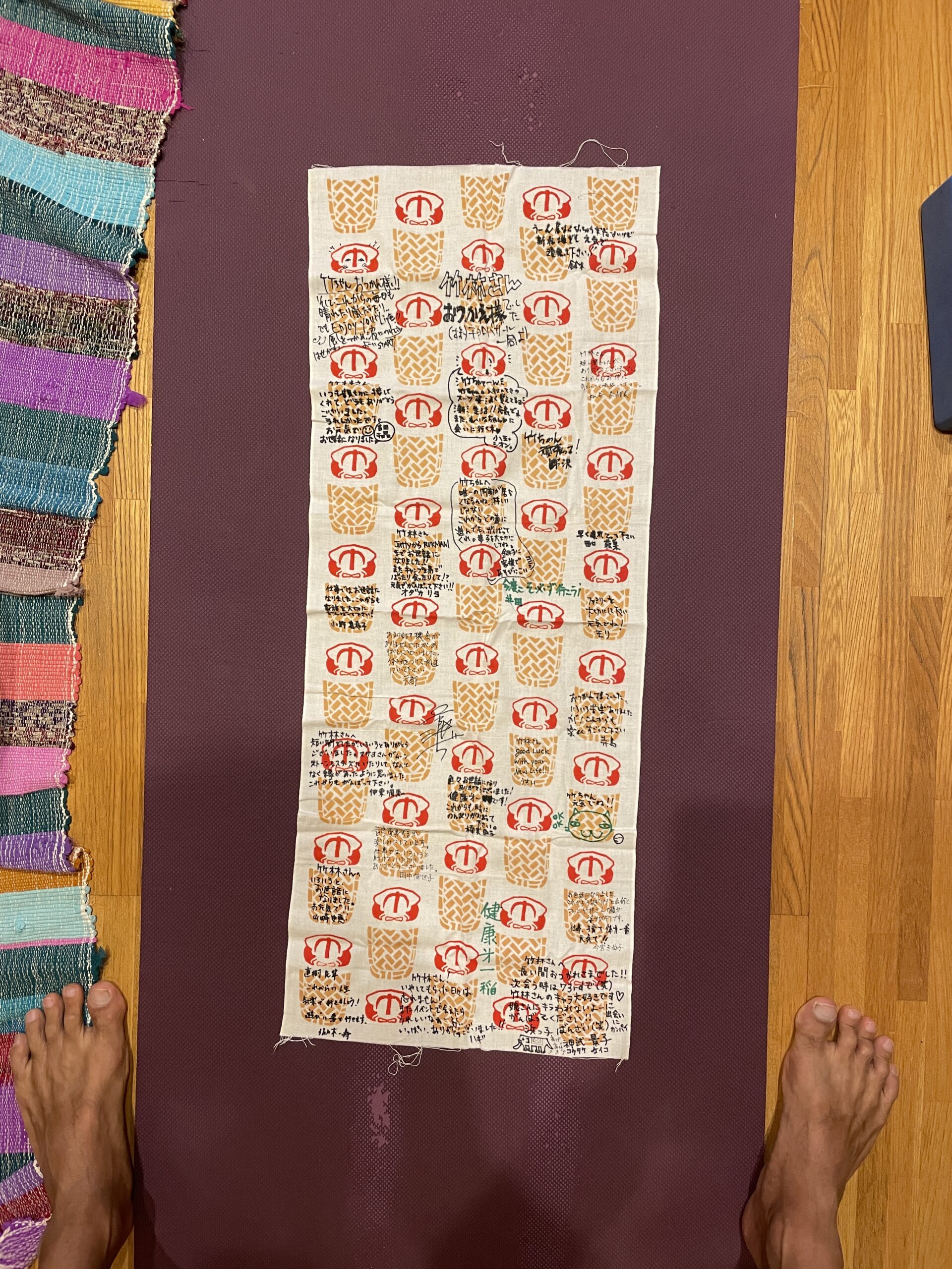 前職でもらった寄せ書きの写真